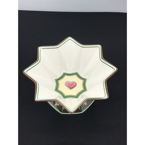 Villeroy & Boch 1748 Toys Fantasy Collection Ceramic Bowl Red 8 pointed octagon - Picture 10 of 10